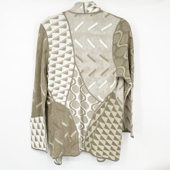 Nic + Zoe Womens Geometric Print Open Front Layered Cardigan Sweater Size 1X - Picture 7 of 7